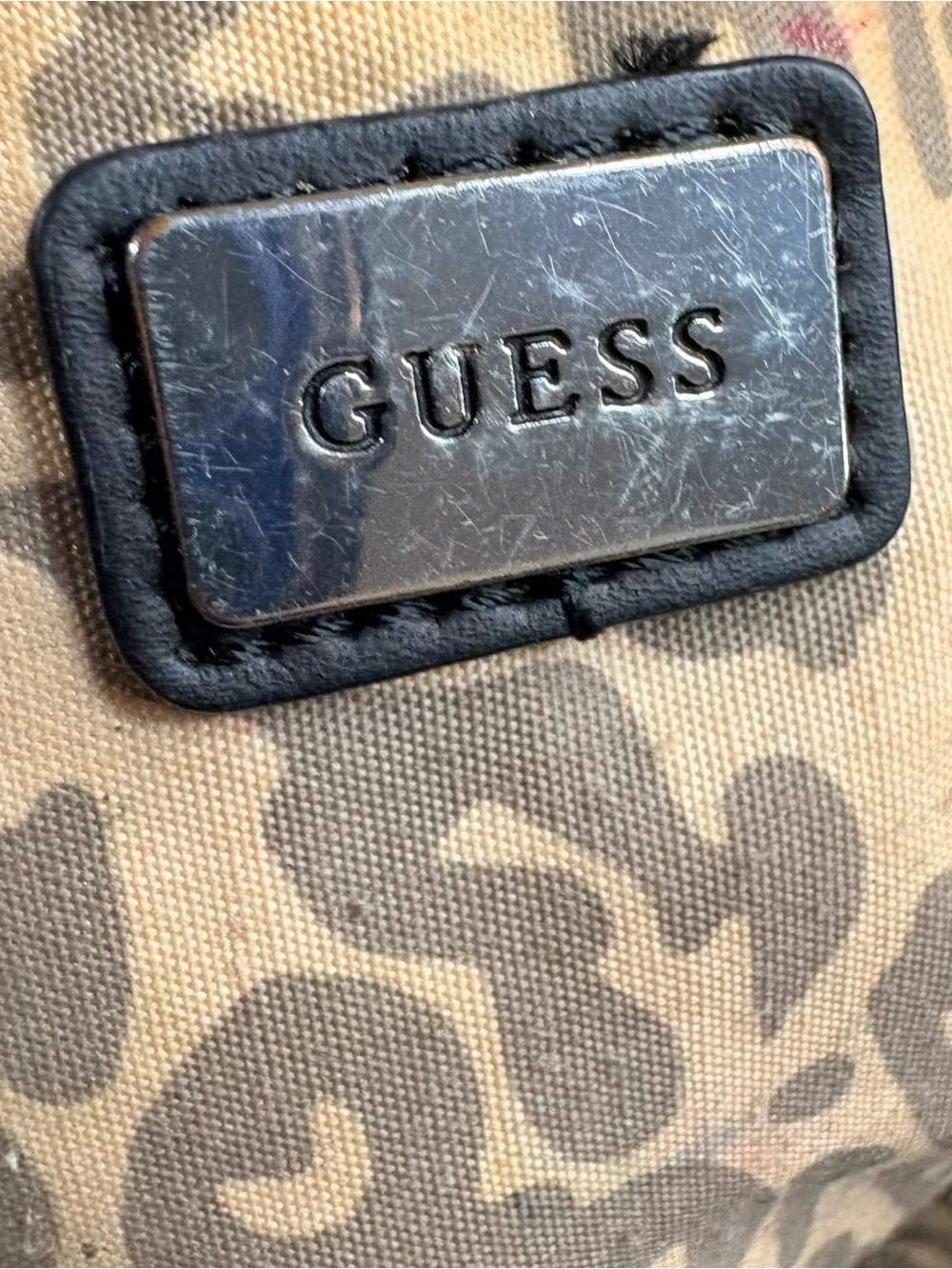 Guess Quilted Metallic Tote Bag - Silver